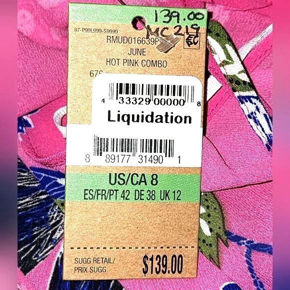 Rachel Rachel Roy NWT Women's Pink Floral Cold Shoulder Ruffled Maxi Dress Sz 8 - Picture 12 of 12